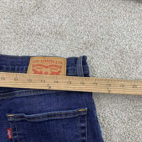 Levis 502 Jeans Size 34 X 32" ( 30") Tapered Leg Men Denim Blue Zip Fly 18-6 - Picture 4 of 6